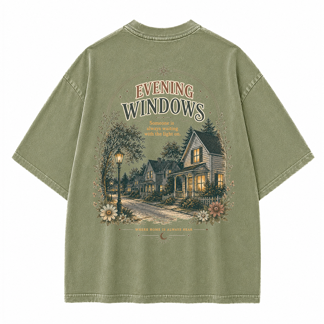 Warm Windows Graphic Vintage Washed T-Shirt