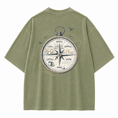 Trail Compass Vintage Washed T-Shirt