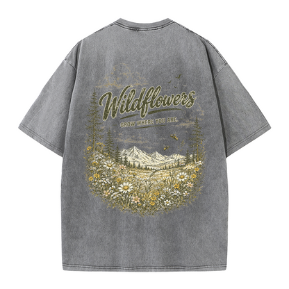 Wildflowers Beyond the Pines Vintage Washed T-Shirt