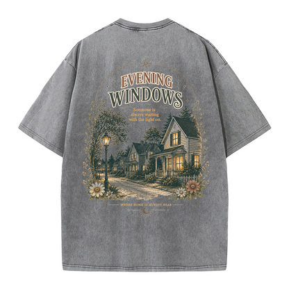 Warm Windows Graphic Vintage Washed T-Shirt