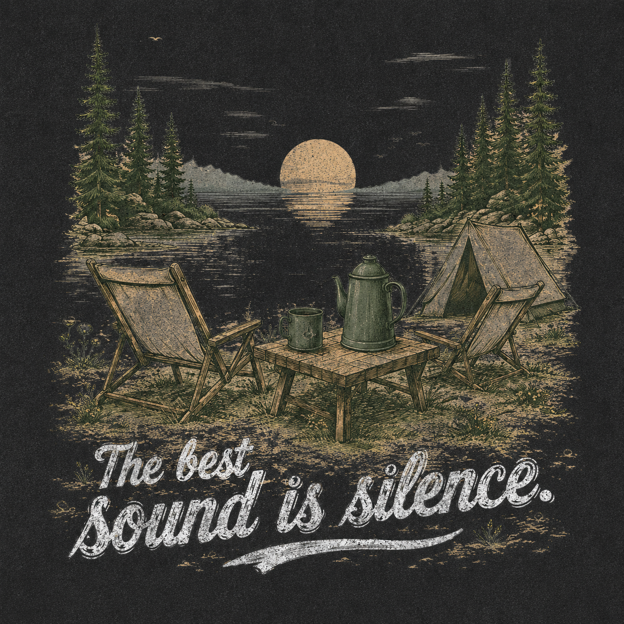 Moonlit Shore Vintage Washed T-Shirt