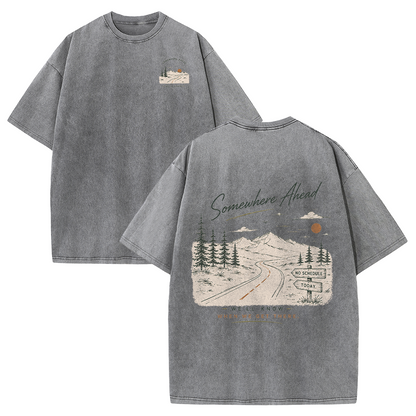 The Road to Somewhere Vintage Washed T-Shirt