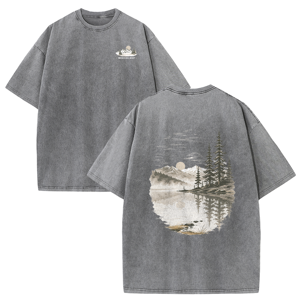 Morning Mist Lakeside Vintage Washed T-Shirt