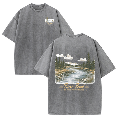 River Bend Through the Pines Vintage Washed T-Shirt