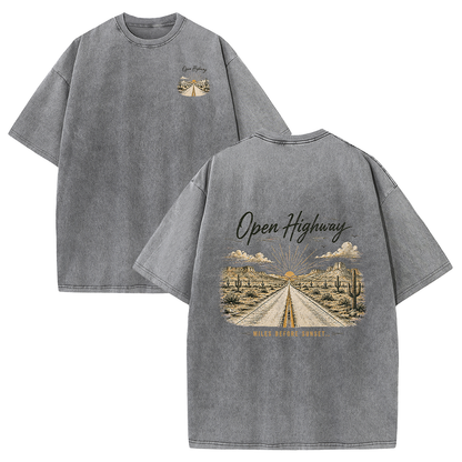 The Open Road Ahead Vintage Washed T-Shirt