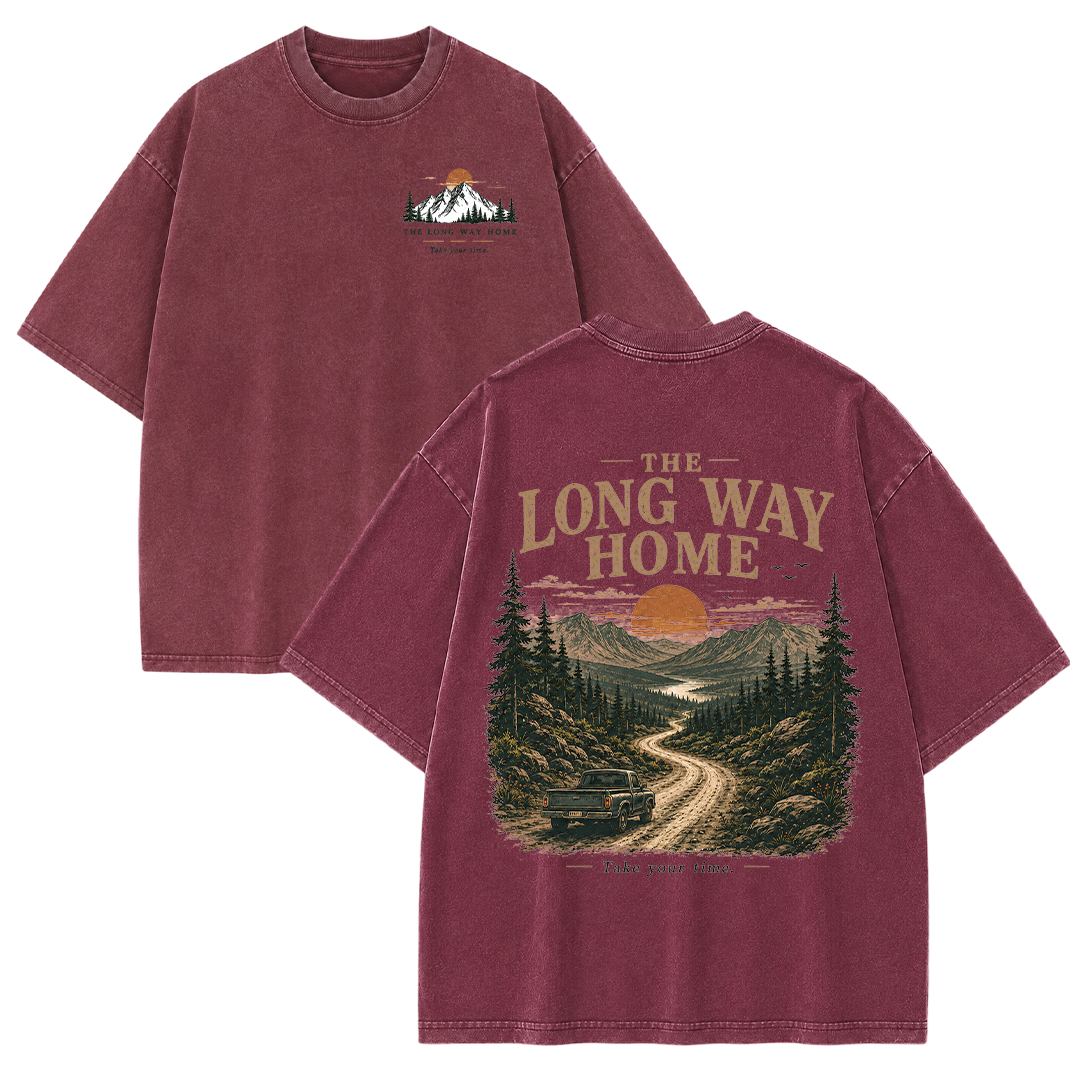 The Long Way Home Vintage Washed T-Shirt