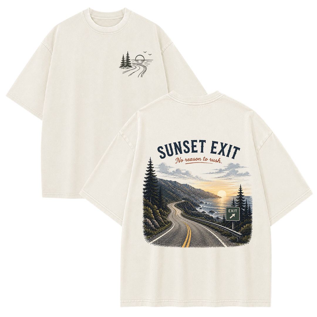 Where the Road Meets the Sunset Vintage Washed T-Shirt