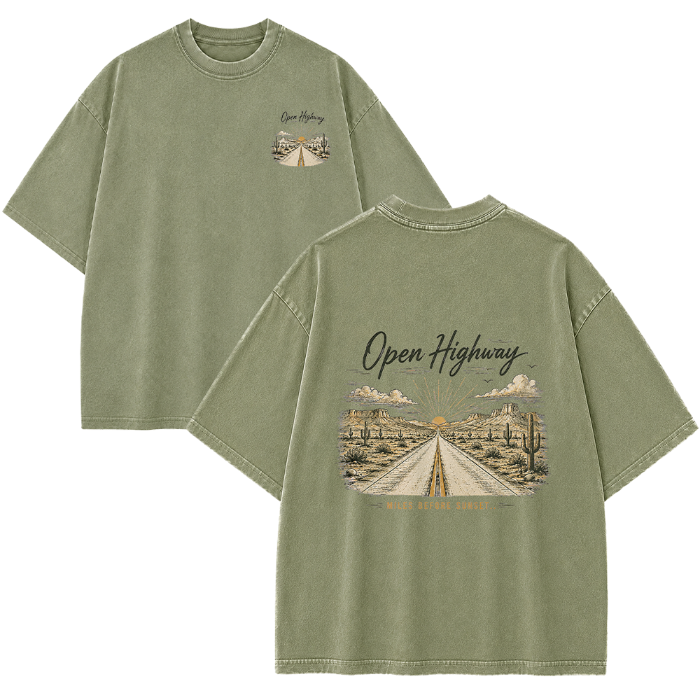 The Open Road Ahead Vintage Washed T-Shirt