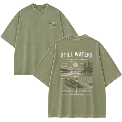 Still Waters by the Lakeside Vintage Washed T-Shirt