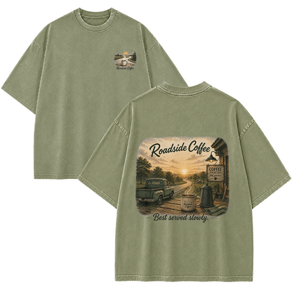 Roadside Coffee Stop Vintage Washed T-Shirt