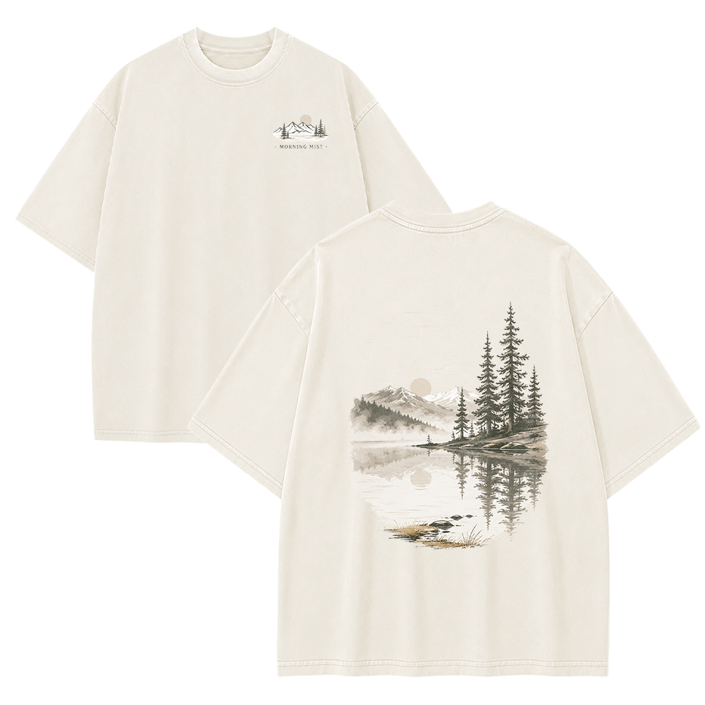Morning Mist Lakeside Vintage Washed T-Shirt