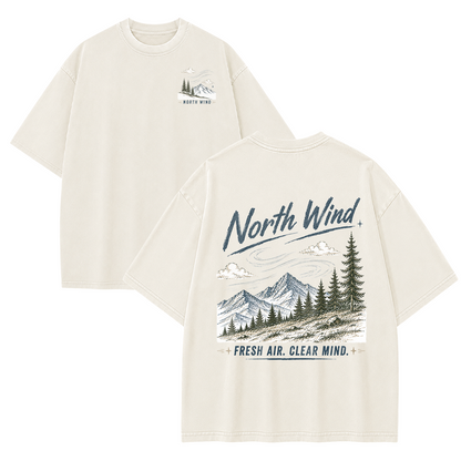 North Wind Through Alpine Peaks Vintage Washed T-Shirt