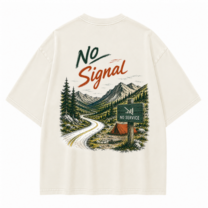 No Signal Mountain Escape Vintage Washed T-Shirt