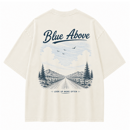 Blue Above Beyond the Horizon Vintage Washed T-Shirt