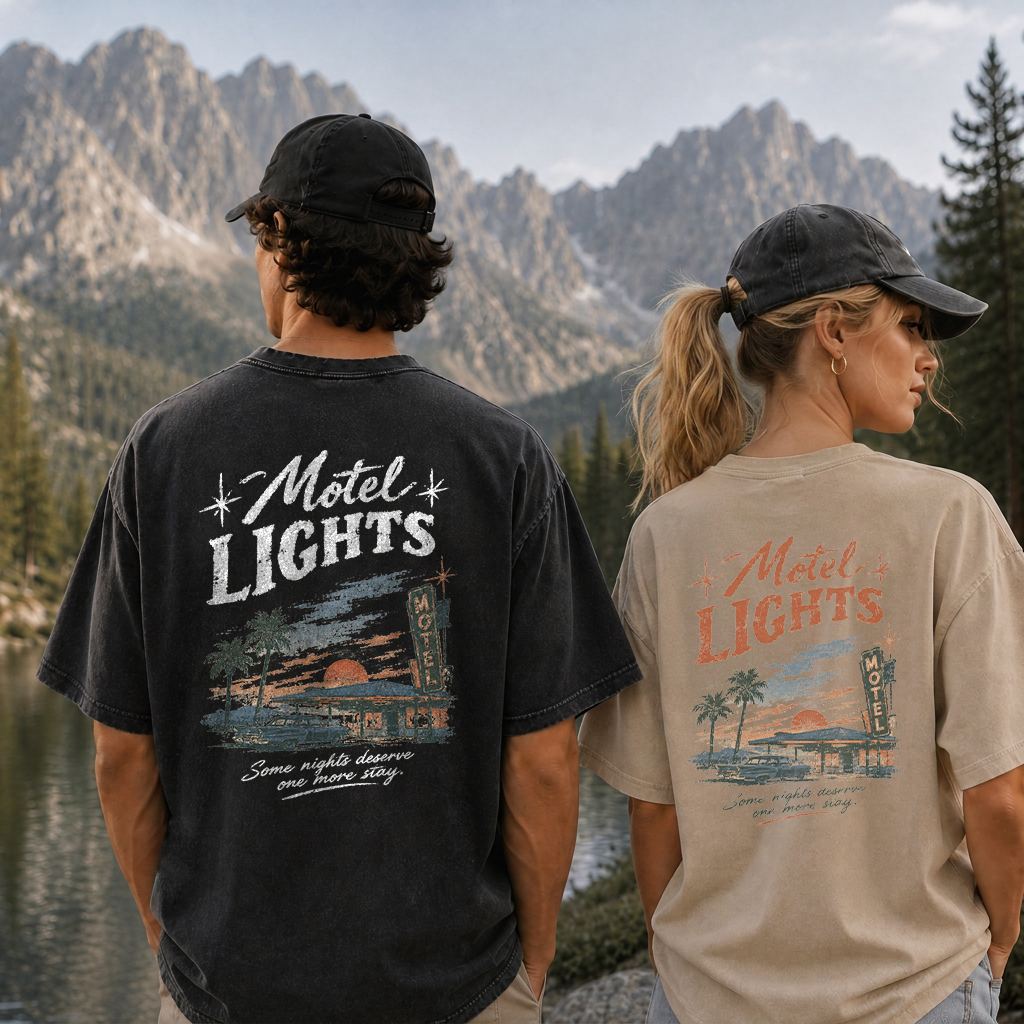 Sunset Motel Graphic Vintage Washed T-Shirt