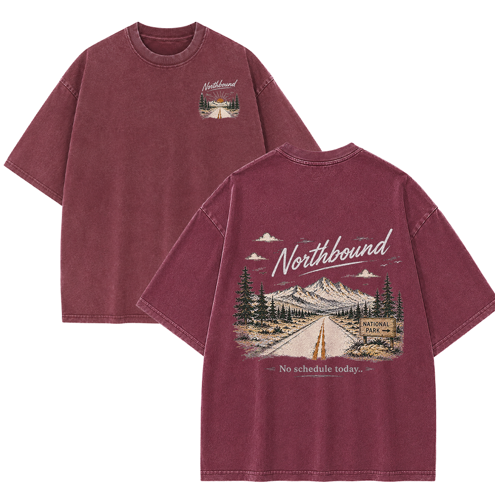 Northbound Through the National Parks Vintage Washed T-Shirt