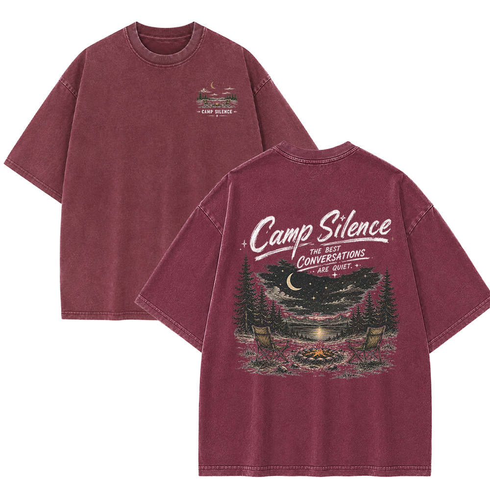Camp Silence Under the Night Sky Vintage Washed T-Shirt