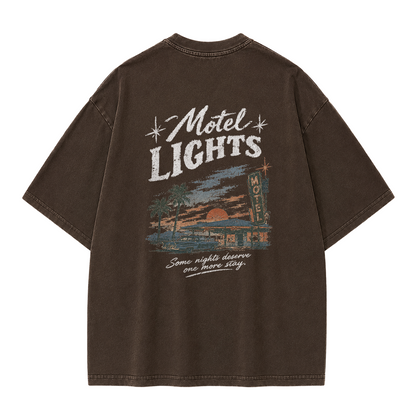 Sunset Motel Graphic Vintage Washed T-Shirt