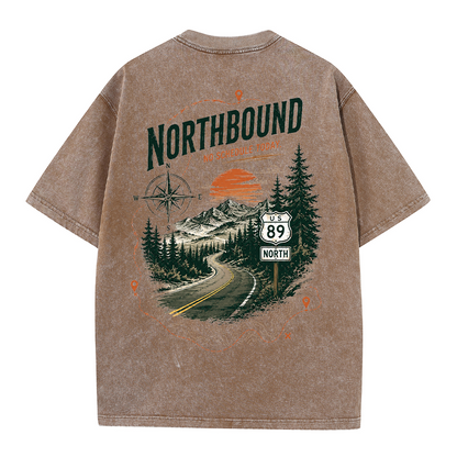Northbound Mountain Route Vintage Washed T-Shirt