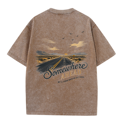 Somewhere Ahead Open Road Vintage Washed T-Shirt