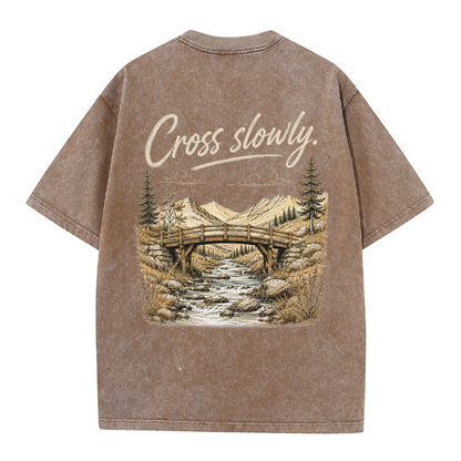 Cross Slowly Vintage Washed T-Shirt