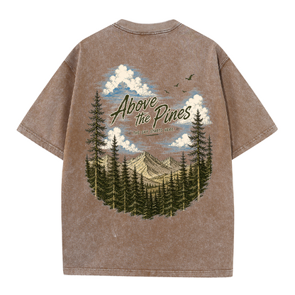 Above the Pines Beneath Endless Skies Vintage Washed T-Shirt