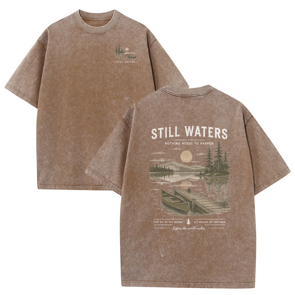 Still Waters by the Lakeside Vintage Washed T-Shirt