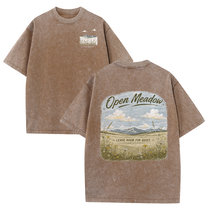 Open Meadow at Daybreak Vintage Washed T-Shirt