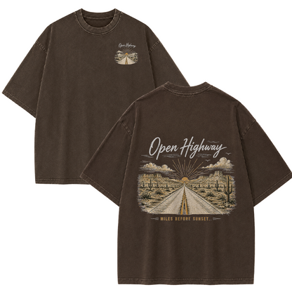 The Open Road Ahead Vintage Washed T-Shirt