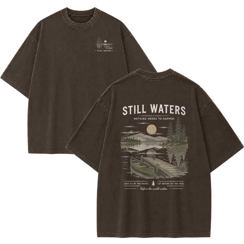 Still Waters by the Lakeside Vintage Washed T-Shirt