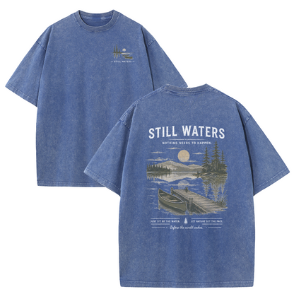 Still Waters by the Lakeside Vintage Washed T-Shirt