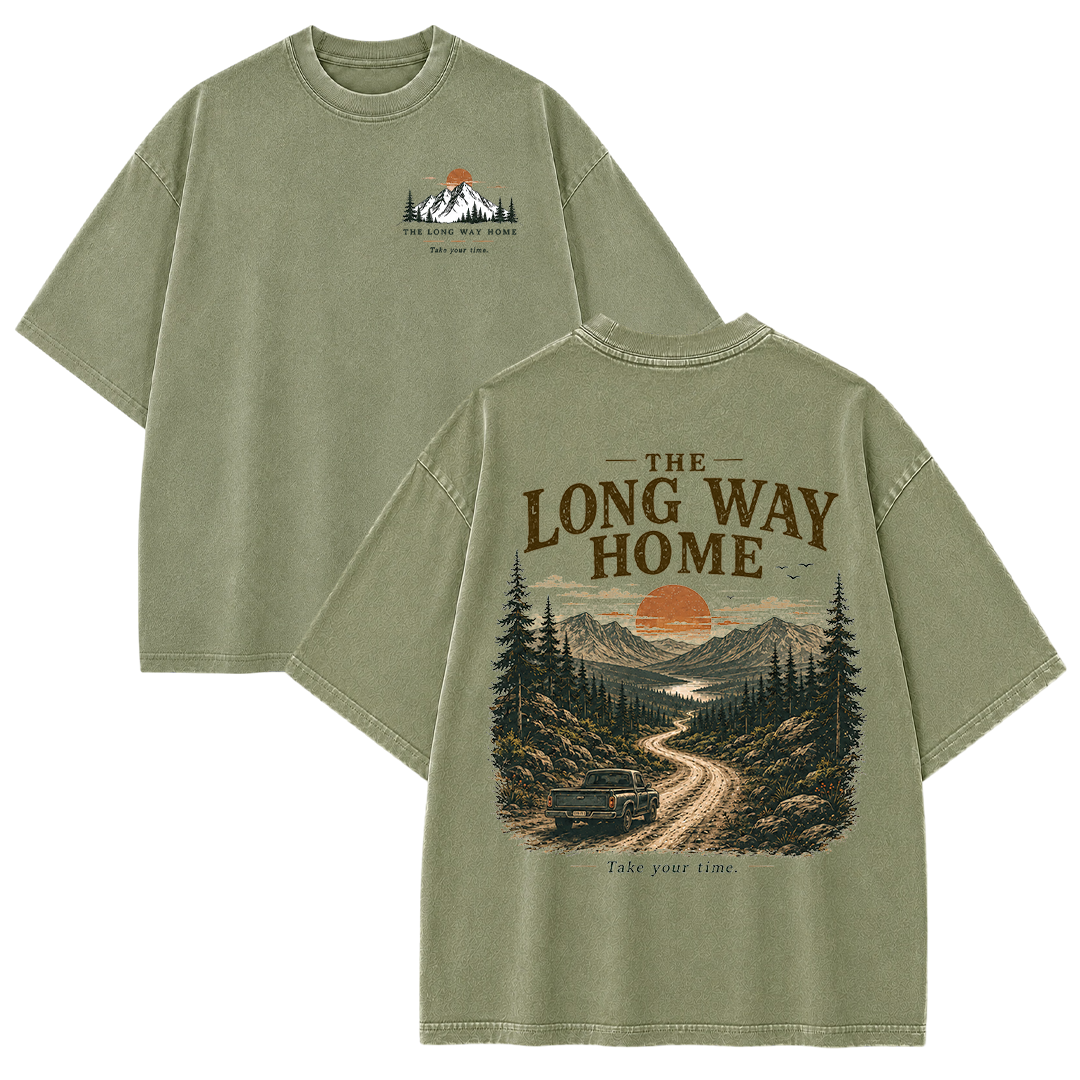 The Long Way Home Vintage Washed T-Shirt