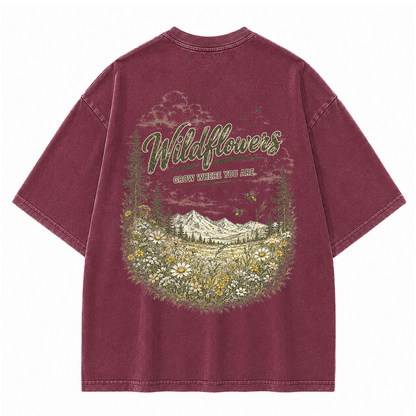 Wildflowers Beyond the Pines Vintage Washed T-Shirt