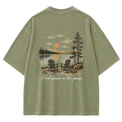 Peace in the Pause Vintage Washed T-Shirt