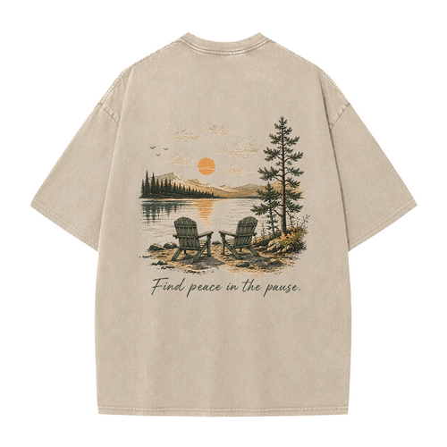 Peace in the Pause Vintage Washed T-Shirt