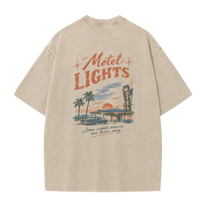 Sunset Motel Graphic Vintage Washed T-Shirt