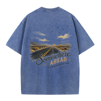 Somewhere Ahead Open Road Vintage Washed T-Shirt