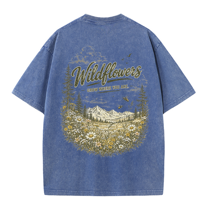 Wildflowers Beyond the Pines Vintage Washed T-Shirt