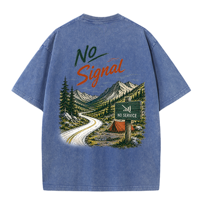 No Signal Mountain Escape Vintage Washed T-Shirt
