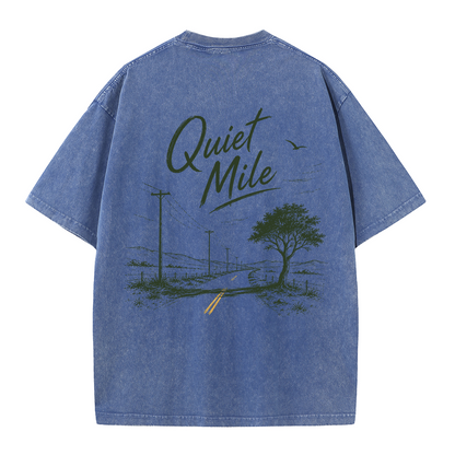Quiet Mile Country Road Vintage Washed T-Shirt
