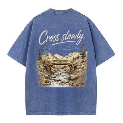 Cross Slowly Vintage Washed T-Shirt