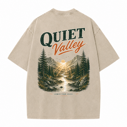 Quiet Valley Between the Peaks Vintage Washed T-Shirt