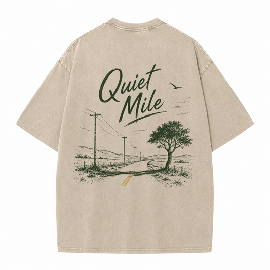 Quiet Mile Country Road Vintage Washed T-Shirt