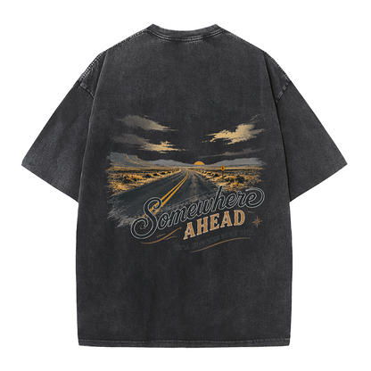 Somewhere Ahead Open Road Vintage Washed T-Shirt